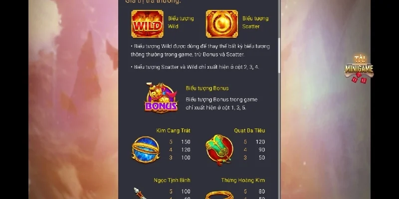 Những biểu tượng cơ bản của game